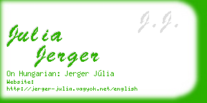 julia jerger business card