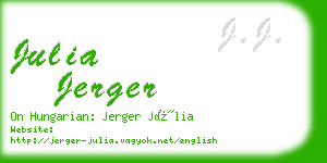 julia jerger business card